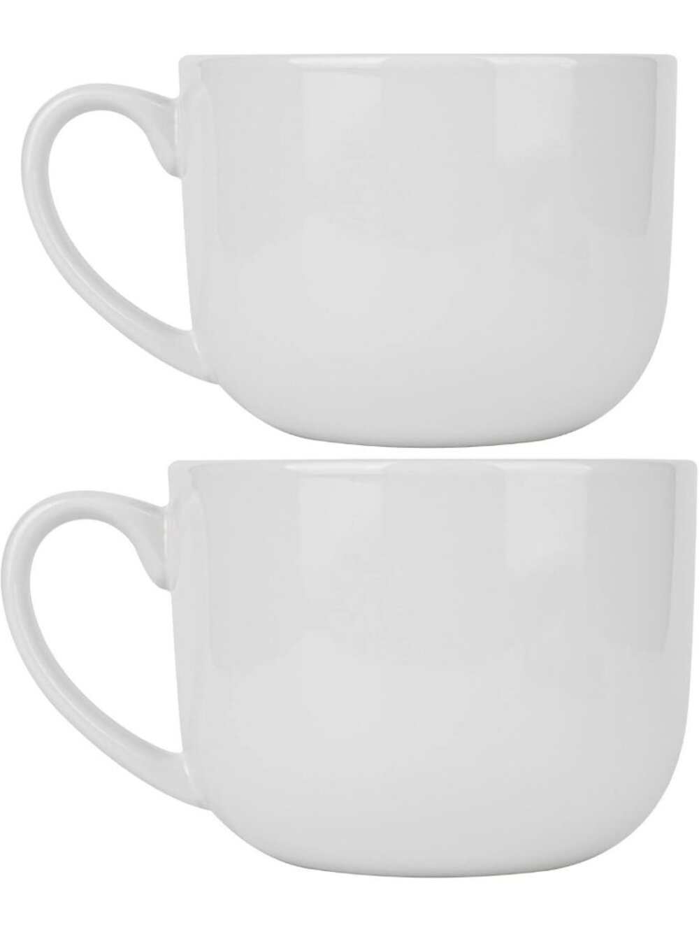 Set of 2 Large 50oz Ceramic Soup Mugs with Handles - Perfect for Coffee, Tea